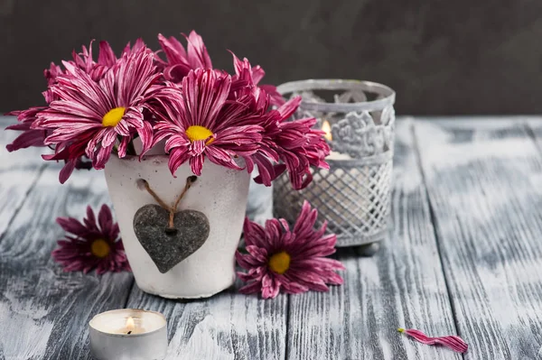 Composición del spa con velas encendidas — Foto de Stock