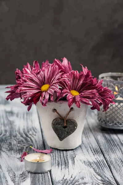 Composición del spa con velas encendidas — Foto de Stock