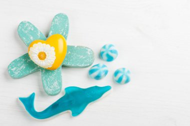 Mavi Tema duş bebek 