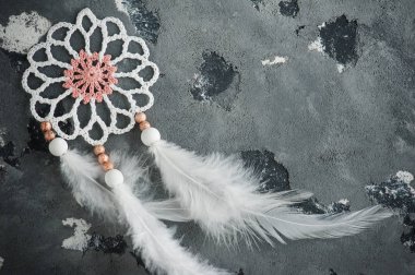 Beyaz rüya yakalayıcı portre