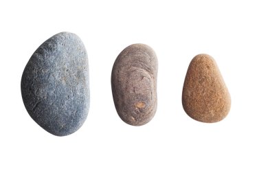 Three oval colored pebbles  clipart