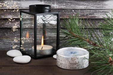 Mumlar, vintage panjurlar ile gümüş Hediyelik 