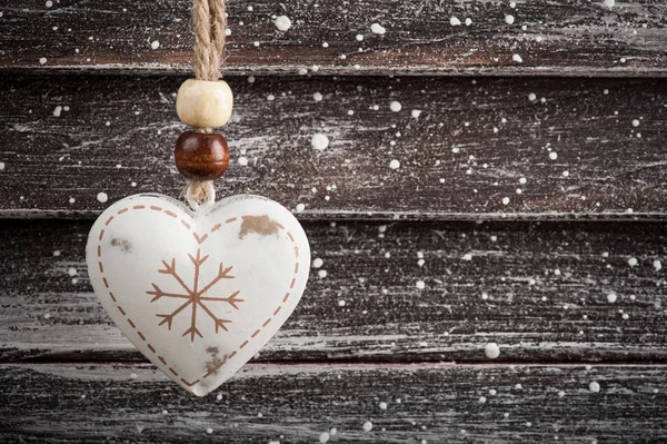 Corazón de Navidad en estilo escandinavo —  Fotos de Stock