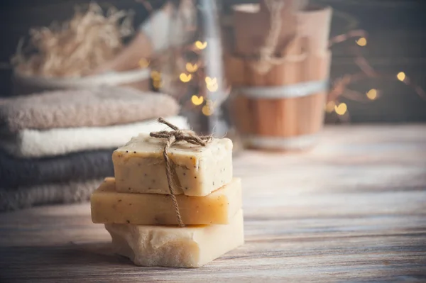 SPA towels and soap — Stock Photo, Image