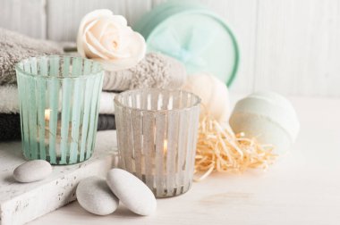 Banyo bombalar ile Spa kompozisyon