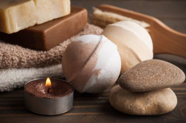 Banyo bombalar ile Spa kompozisyon