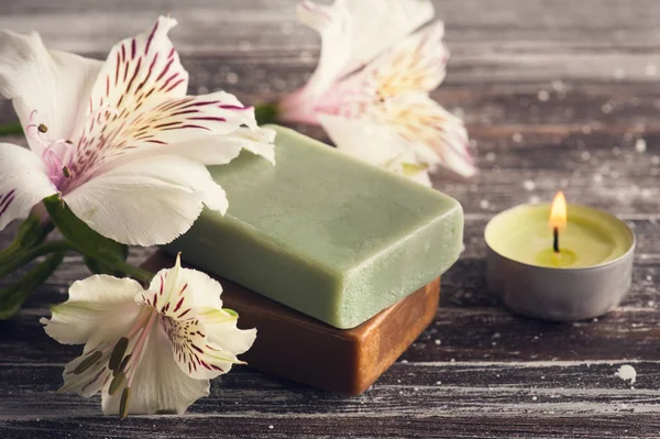 SPA composition with soap — Stock Photo, Image