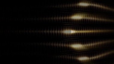 Lüks altın külçeleri arka planda. Parıltılar altın külçeler üzerinde sorunsuzca ilerler ve etrafa saçılırlar. Kusursuz döngülü klasik video