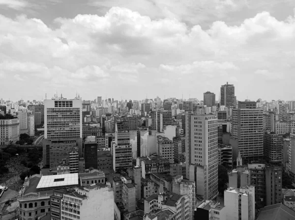 Innenstadt Von Sao Paulo Schwarz Weiß — Stockfoto