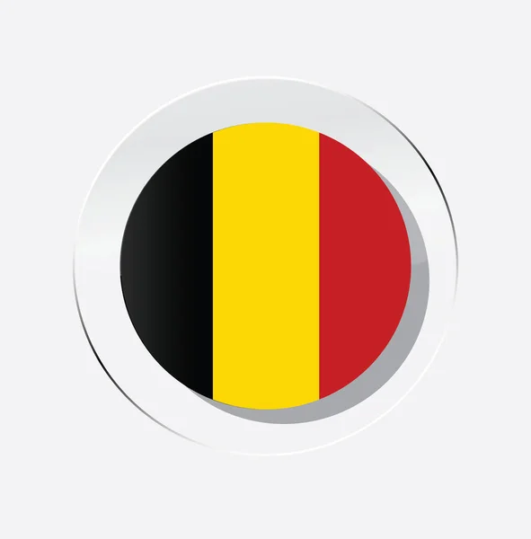 Circle Icon Belgium Country Flag White Background — Stock Vector