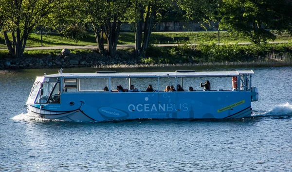 Oceanbus Egy Busz Kombinálva Tengeri Lehetőségek Stockholmban Svédországban — Stock Fotó