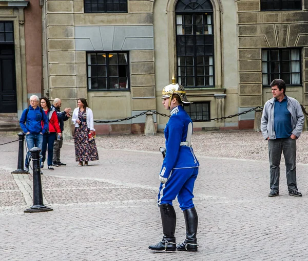 Guardias Reales Castillo Real Centro Estocolmo Suecia — Foto de Stock