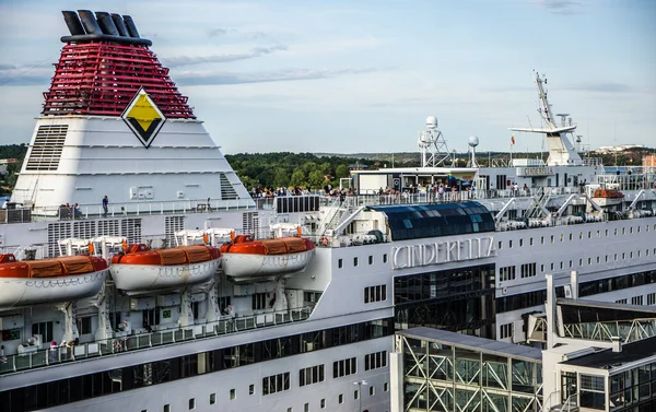 Cruisingship Cinderella Dockside Stockholm Sweden — Stock Photo, Image