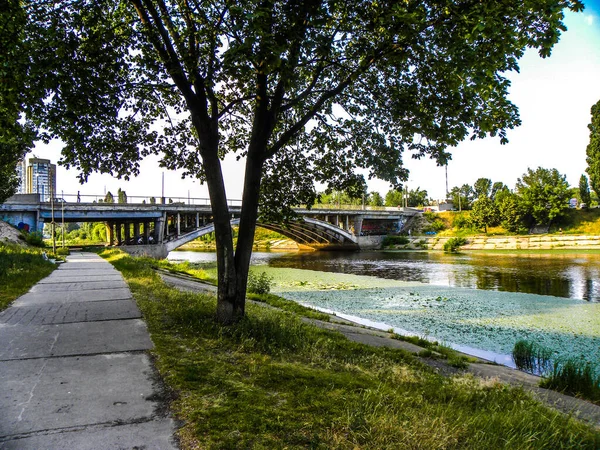 Passeio Canal Kiev Ucrânia — Fotografia de Stock