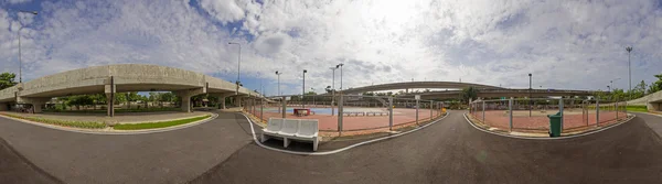 Panorama z ulice sportovní park — Stock fotografie