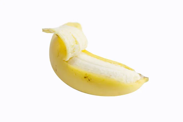 Banana sobre fundo branco — Fotografia de Stock