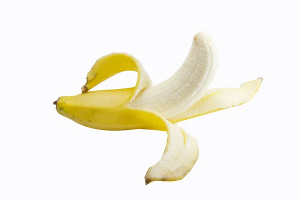 Banana su sfondo bianco — Foto Stock