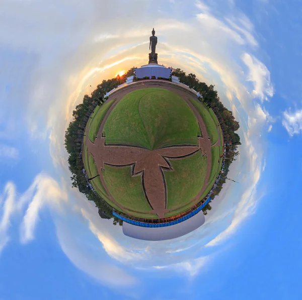 Phutthamonthon genel Simgesel Yapı Big Buddha heykeli daire Panoraması