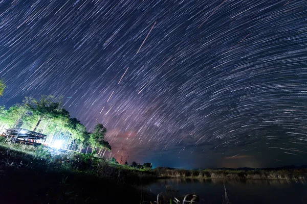 Star trails on the sky — Stock Photo, Image