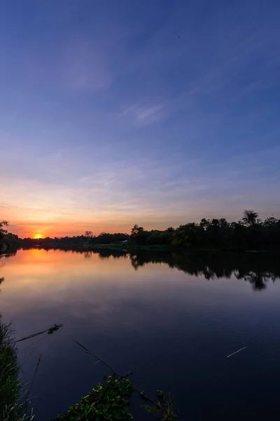 Sunset at the canal — Stock Photo, Image