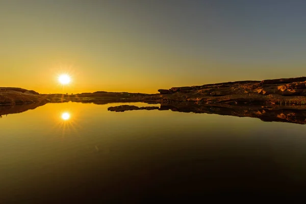 サム ファン福で湖の夕日 — ストック写真
