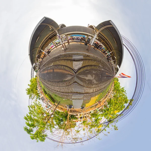 Panorama Circle železniční stanice platformy — Stock fotografie