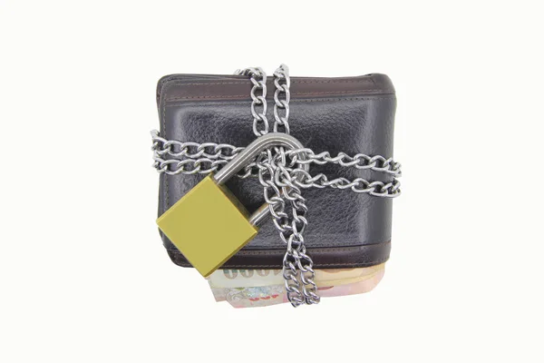 Lock the wallet — Stock Photo, Image