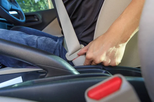 Unlock seat belt — Stock Photo, Image