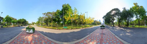 Panorama park publiczny — Zdjęcie stockowe