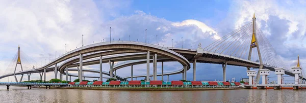 panorama Beautiful Big Bhumibol Bridge