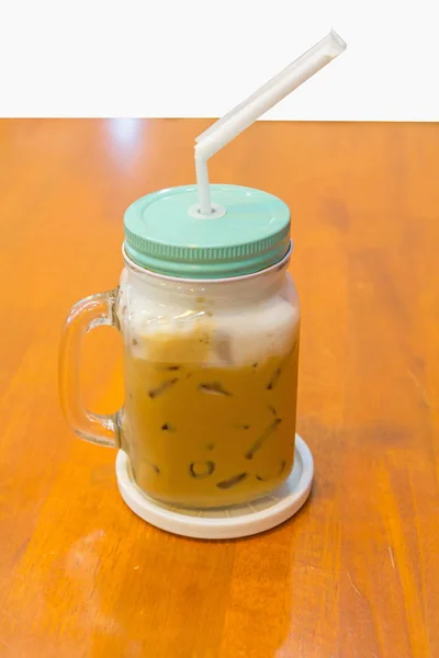Ice coffee on the table — Stock Photo, Image