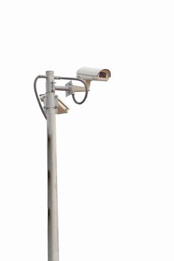 CCTV beyaz arka plan ve boş alan 