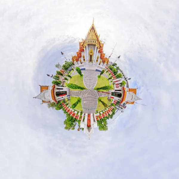 360 panorama Wat Benchamabophit Dusitwanaram genel landmark Bangkok 