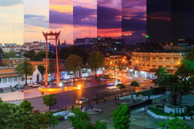 Dev salıncak landmark Bangkok şehir içinde farklı gölge rengi