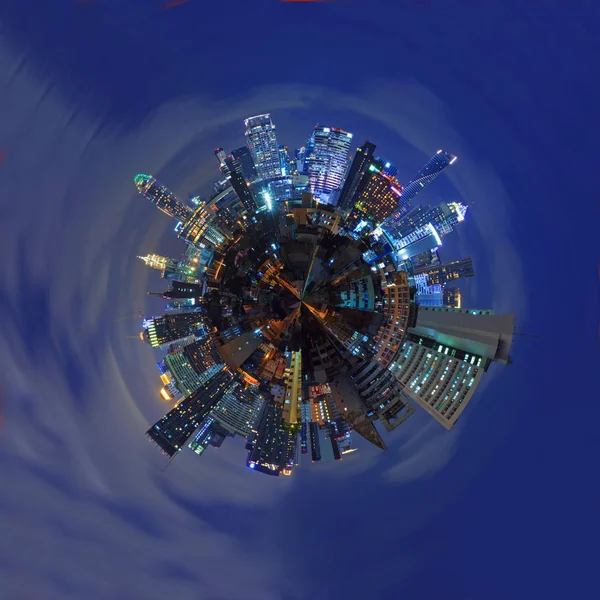 Şehrin yüksek binanın 360 panorama — Stok fotoğraf