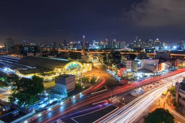 Hua Lamphong istasyonu genel Simgesel Yapı bulanıklık ışık trafik Üstten Görünüm
