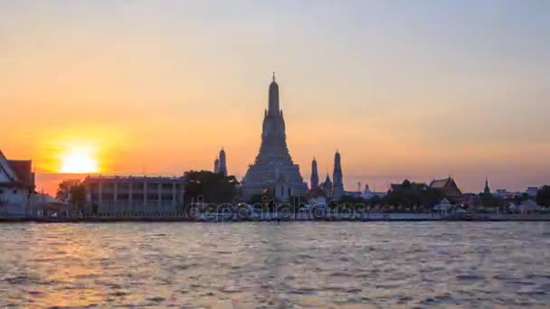 Bangkok Tayland Aralık 2017 Zaman Atlamalı Wat Arun Ratchawararam Ratchawaramahawihan — Stok video