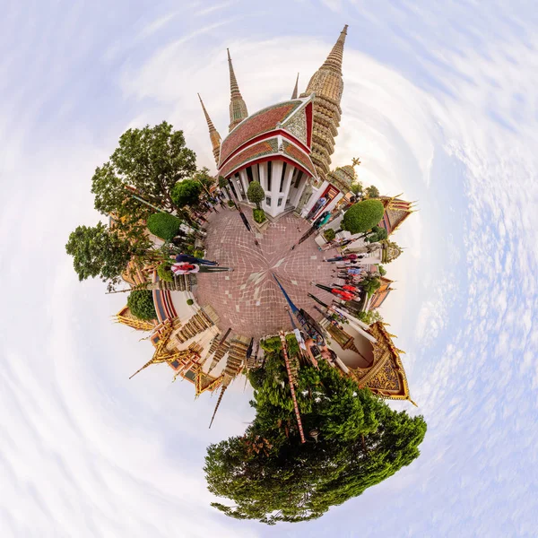 360 Panorama Wat Phra Chettuphon Wimon Mangkhalaram Ratchaworamahawihan Wat Pho — Fotografia de Stock