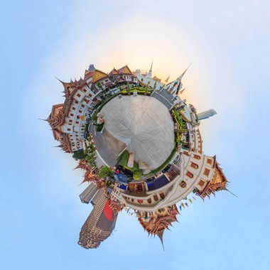 360 panorama Wat Yannawa genel landmark Tayland