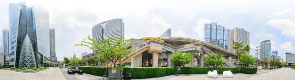 バンコク タイ王国 2018 360 パノラマ サトーン広場の建物の正面 — ストック写真