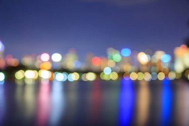 Bokeh şehir yansıma için arka plan bulanıklık