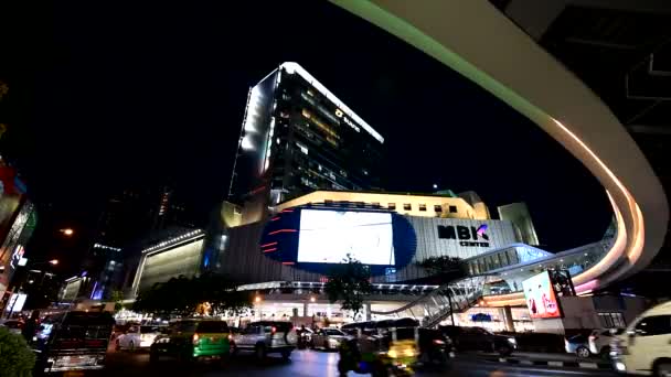 Bangkok Tailandia Oct 2019 Mucho Tráfico Parte Frontal Centro Comercial — Vídeos de Stock