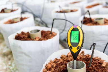 PH değerini kontrol etmek için toprak pH ölçer kullan 