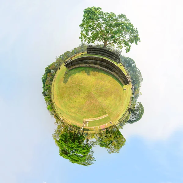 360 Panorama Velkého Zeleného Stromu Veřejném Parku — Stock fotografie