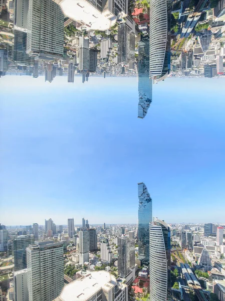 High View City Invert Side Process Style — Stock Photo, Image