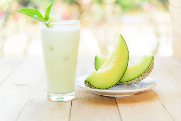 Milk Melon Smoothie Glass — Stock Photo, Image