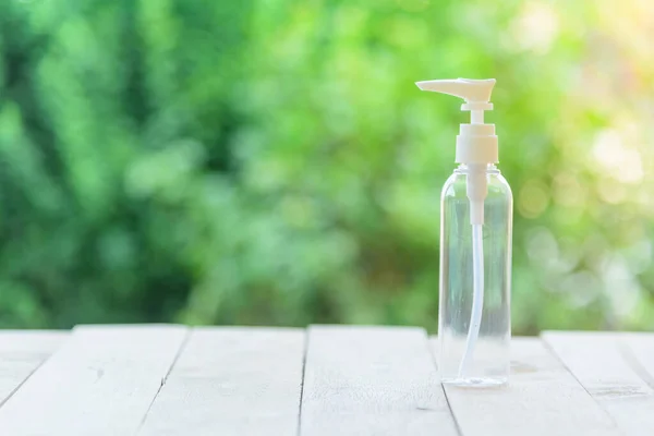 Empty Bottle Wood Table — Stock Photo, Image