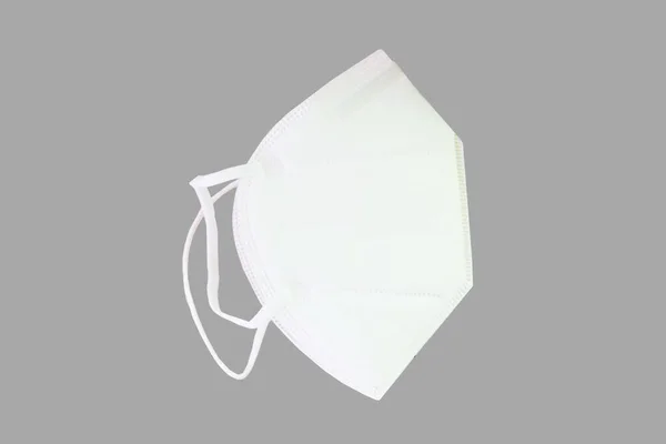 Gri arkaplanda Beyaz N95 Maskesi