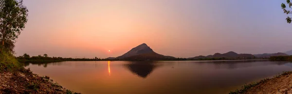 Вид Схід Сонця Озеро Озеро Час Сходу Сонця — стокове фото