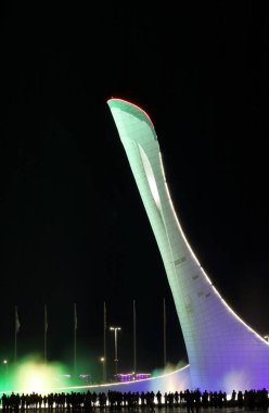 Soçi, Rusya - Eylül, 28 2016. Olimpiyat çeşme.